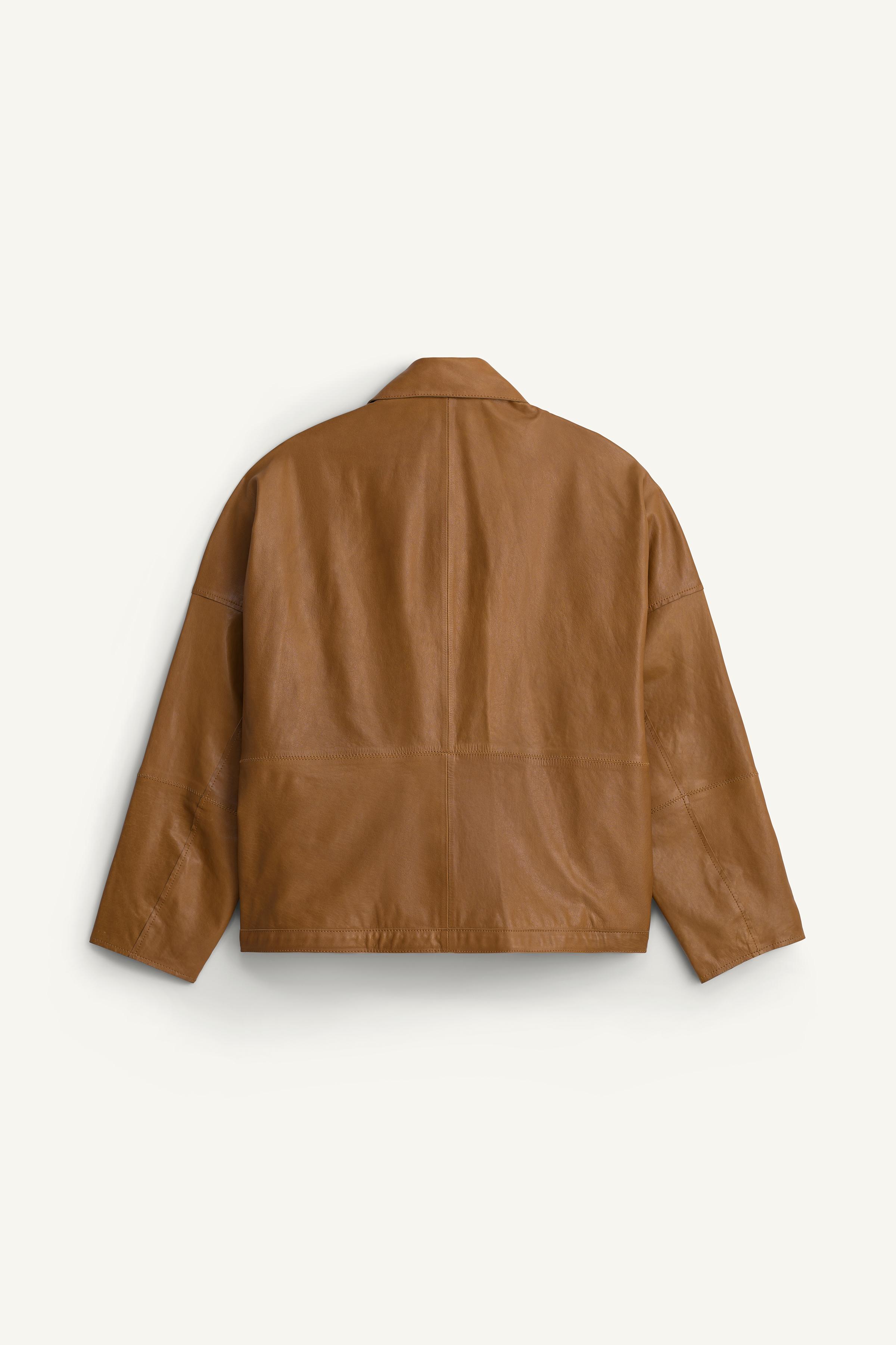 RELAXED FIT NAPA LEATHER JACKET